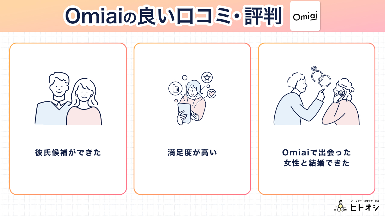 Omiaiの良い口コミ・評判